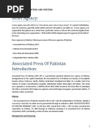 News Agency:: News Reporting and Writing