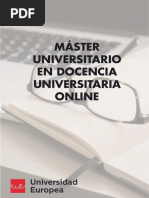 Master Universitario Docencia Universitaria Online