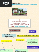 POLYMER Chemistry: by Dr.M. Sarojadevi, Professor Department of Chemistry Anna University, Chennai-600025 E.Mail