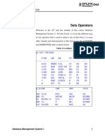 Sets Operators: Module of Instruction