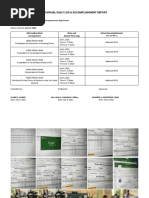 Individual Daily Log & Accomplishment Report