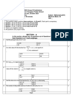 Section - A: SKS Group of Institutions School: Durgapur Public School Mock Test, October 2021