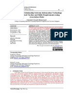 Analyzing The Relationship Between Information Technology Jobs Advertised On-Line and Skills Requirements Using Association Rules