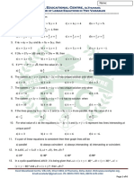 Linear Equations MCQ