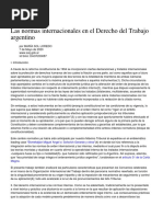 Las Normas Internacionales en El Derecho Del Trabajo Argentino