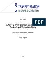 TRC0302 AASHTO 2002 Pavement Design Guide Design Input Evaluation Study