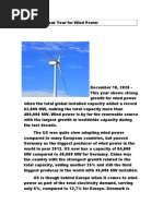 Another Great Year For Wind Power