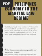 The Philipines Economy in The Martial Law Regime