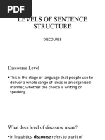 Levels of Sentence Structure - Diwi