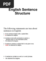 English Sentence Structure - Diwi