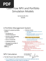 9B Cash Flow NPV and Portfolio Simulation Models