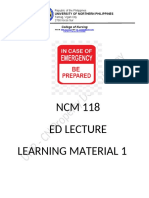 NCM 118 Ed Lecture Learning Material 1: College of Nursing