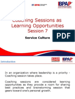 Coaching Sessions As Learning Opportunities: Session 7