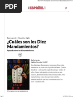 ¿Cuáles Son Los Diez Mandamientos