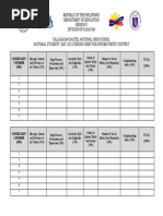 Judging Sheet For The Spoken Word Poetry