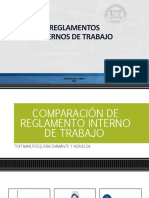 Comparacion de Reglamento Interno de Trabajo Textimax Pesquera Diamante y Adinelsa