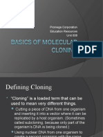 Basics of Molecular Cloning