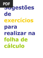 Exercícios em Excel