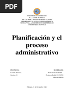 El Proceso Admistrativo y La Planificacion