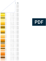 Tabela de Cores Pantone, CMYK e Hexagonal