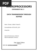 Microprocessors: Data Transmission Through Keypad