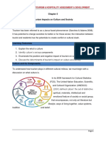 Tourism Impacts On Culture and Society: Sustainable Tourism & Hospitality Assessment & Development