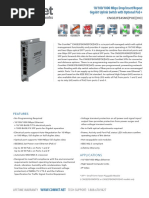 10/100/1000 Mbps Drop/Insert/Repeat Gigabit Uplink Switch With Optional Poe+