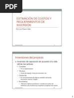 Sesion 3 y 4. Costos e Inversiones