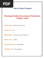 Puranmal Lahoti Government Polytechnic College, Latur: Micro-Project Proposal