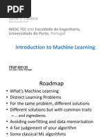 Introduction To Machine Learning: Jaime S. Cardoso