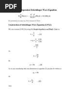 Time Dependent Schrödinger Wave Equation