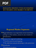 Managing Brands Over Geographic Boundaries and Market Segments