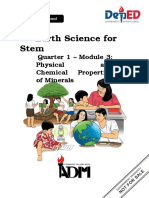 Earth Science For Stem: Quarter 1 - Module 3: Physical and Chemical Properties of Minerals