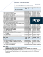 Indian Institute of Technology Delhi: I Semester 2021-22: Semester Schedule For UG First Year Courses