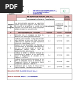 Programa de Auditoria de Cumplimiento