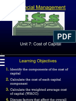 FinMan Unit 7 Lecture-Cost of Capital 2021 S1