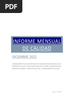 Informe Mensual Consorcio Huilcamarca