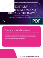 Dietary Modification and Therapy