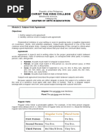 Module 2 Subject Verb Agreement