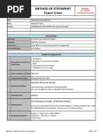 Method of Statement (Tower Crane)