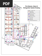 Fire Detector, Alarm & Extinguisher System Drawing