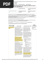 Authorized Medical Devices For Uses Related To COVID-19: List of Medical Devices For Expanded Use