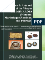 Lesson 3 Arts and Crafts of The Visayas and MIMAROPA