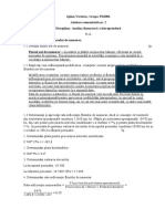 Spînu Victoria, Grupa FB1902 Atestare Semestrial Disciplina: Analiza Financiară A Întreprinderii V-1. Subiectul 1. Analiza Fluxului de Numerar