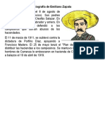 Biografía de Emiliano Zapata