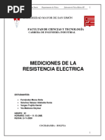 Mediciones de La Resistencia Electrica