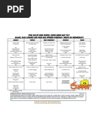 Star Valley High School Lunch Menu May 2011 Salads, Sack Lunches and Food Bar Offered Everyday-Wraps On Wednesday's