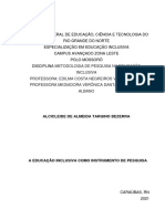 Projeto de Metodologia Da Pesquisa Educação Inclusiva