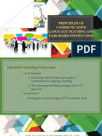 Principles of Communicative Language Teaching and Task-Based Instruction