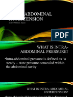 Intra-Abdominal Hypertension: Andrew William L. Aquino